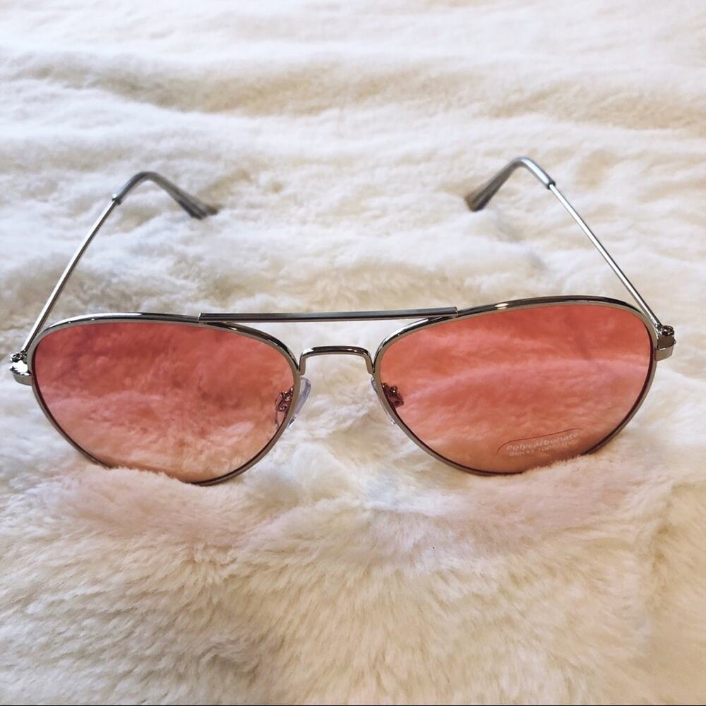 Rosalia Light Pink Full Rim Aviator Sunglasses - Picture 5 of 9